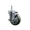 Service Caster 4 Inch Gray Polyurethane Wheel Swivel 34 Inch Threaded Stem Caster with Brake SCC SCC-TS20S414-PPUB-TLB-34212 - alternate 1